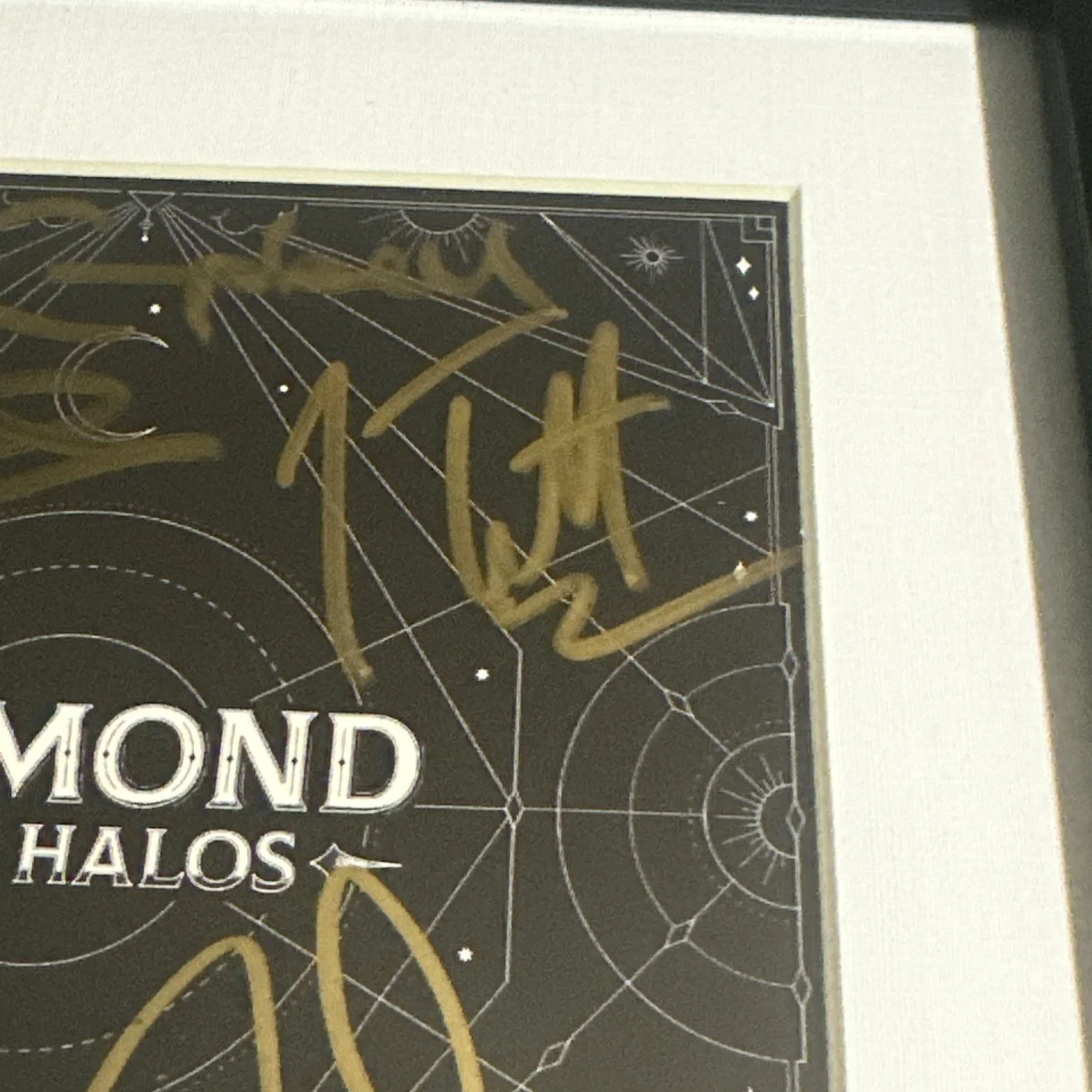 Def Leppard Diamond Star Halos Signed CD Framed Autographed Rock Music Display, image 4