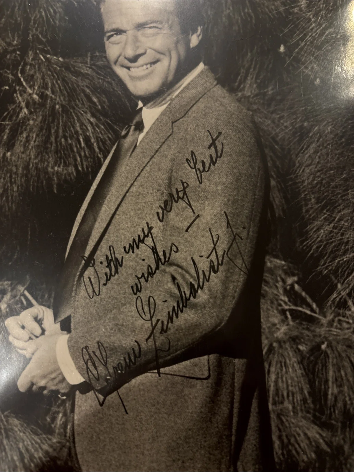 Efrem Zimbalist Jr — Wonderful Vintage EFREM ZIMBALIST JR. Signed 8 x 10, изображение 2
