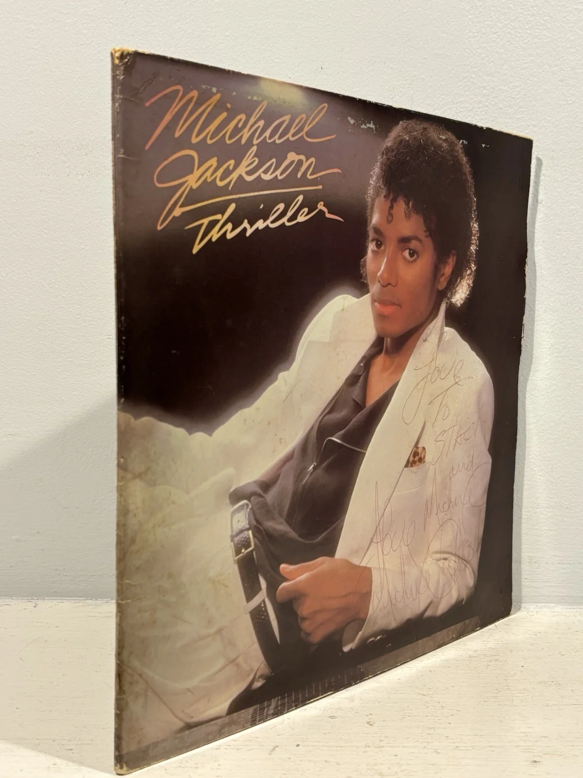 Michael Jackson, SIGNED “Thriller” LP Promotional SLEEVE ONLY, image 4