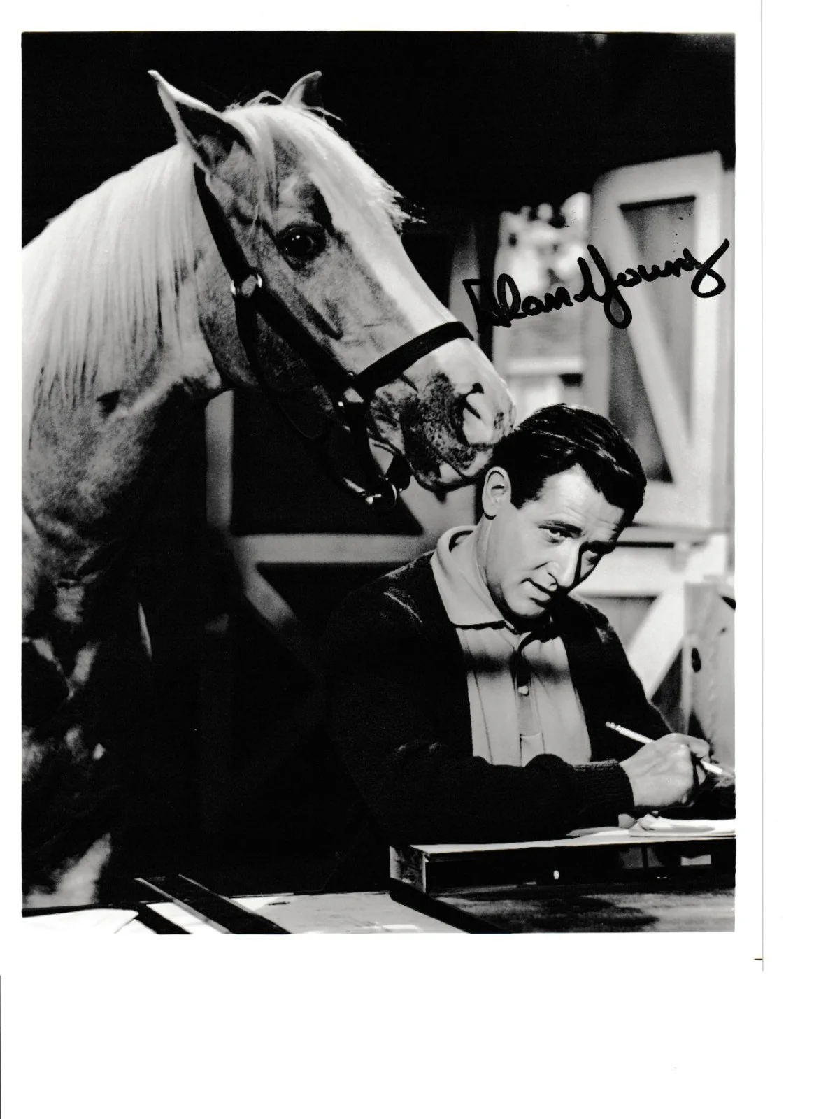 Alan Young — 8x10 B&W signed/autographed photo by Alan Young