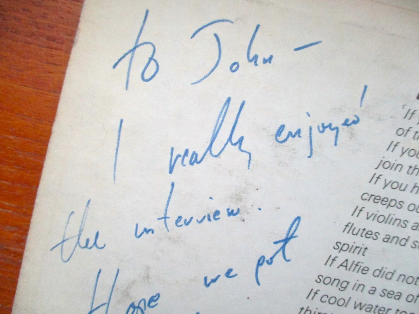 Signed/Inscribed Burt Bacharach Reach Out LP NICE! John Gilliland Estate, изображение 3