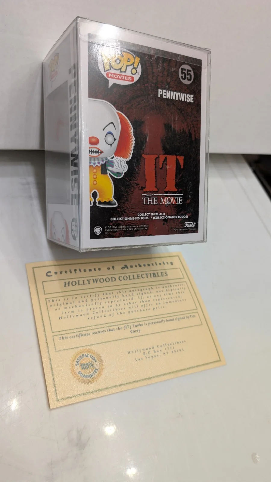 Tim Curry — Funko Pop IT The Movie Pennywise Signed by Tim Curry Hollywood Collectibles COA, image 4