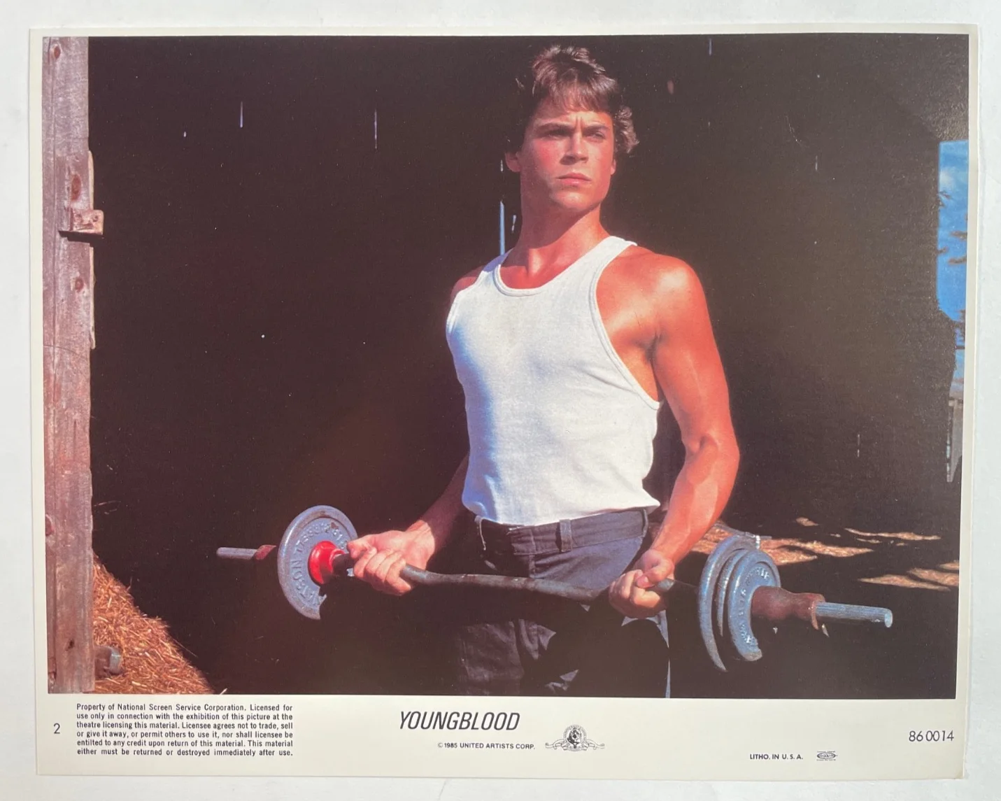 YOUNGBLOOD (1986) Set of 8 Lobby Cards FOH Stills Patrick Swayze, Rob Lowe, изображение 3