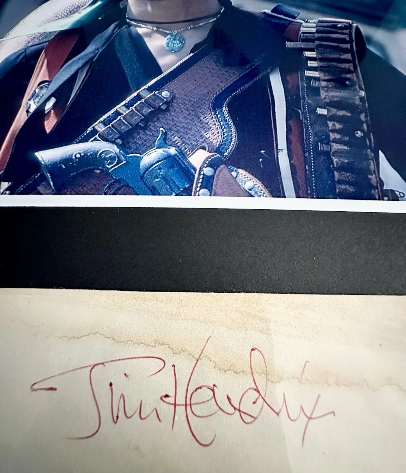 Jimmy Hendrix Signed Paper And Photo, image 2