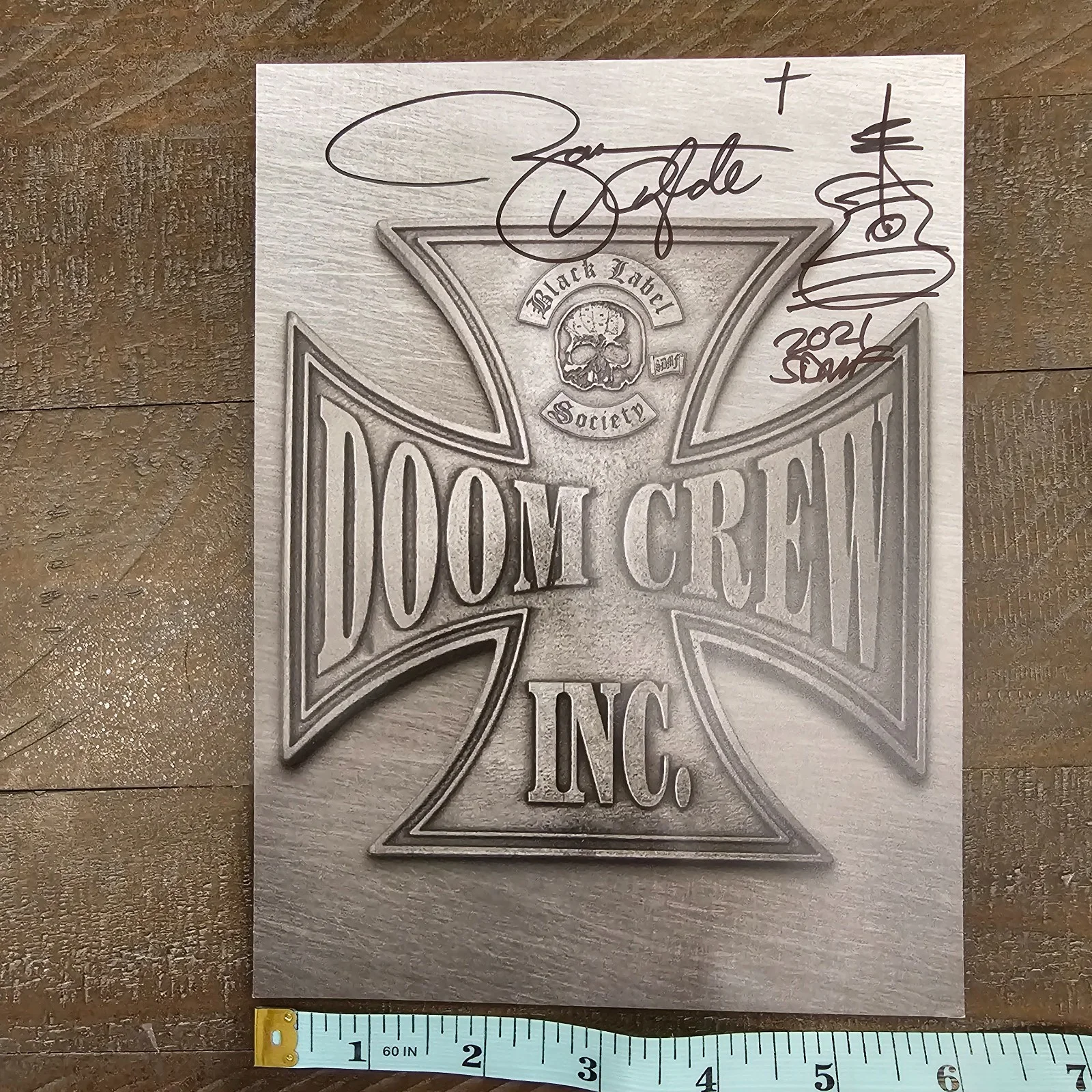 Zakk Wylde Signed Autograph 8" x 6" 2021 Doom Crew Inc. Black Label Society BLS, изображение 5