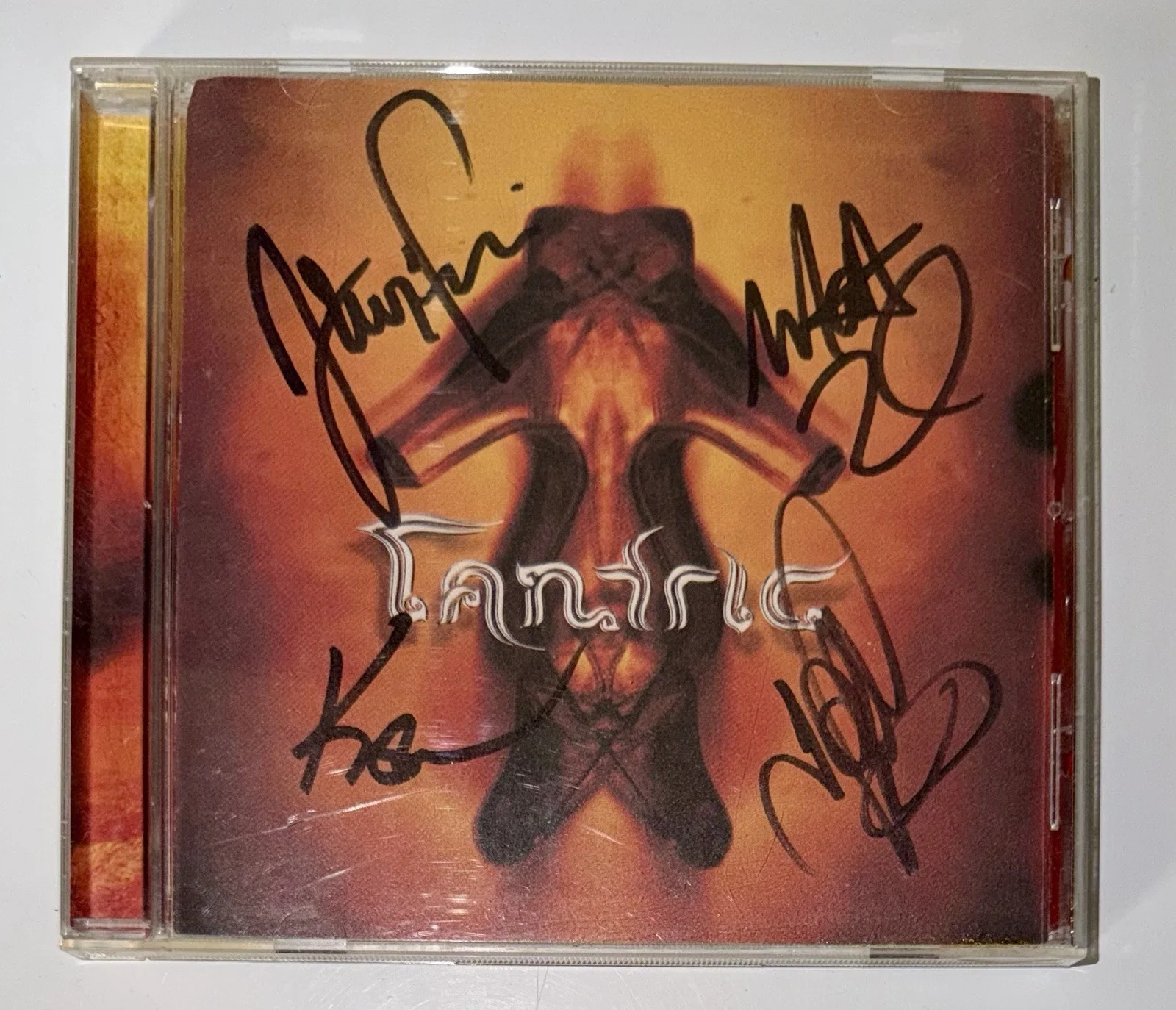 Tantric Double Signed Lot – CD Insert Promo Flat Original Lineup / Hugo Ferreira, image 2