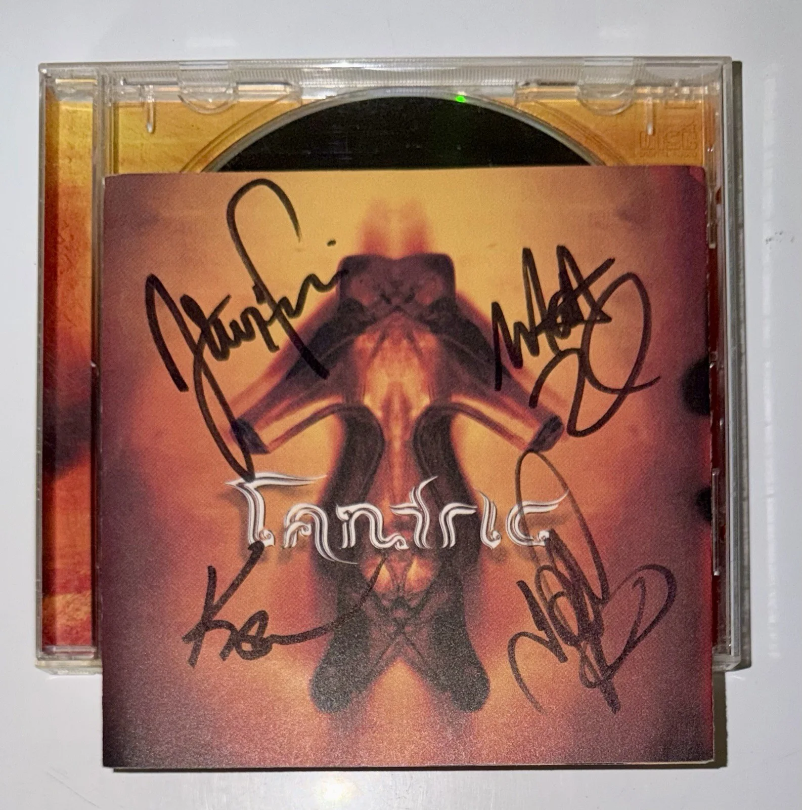 Tantric Double Signed Lot – CD Insert Promo Flat Original Lineup / Hugo Ferreira, image 3