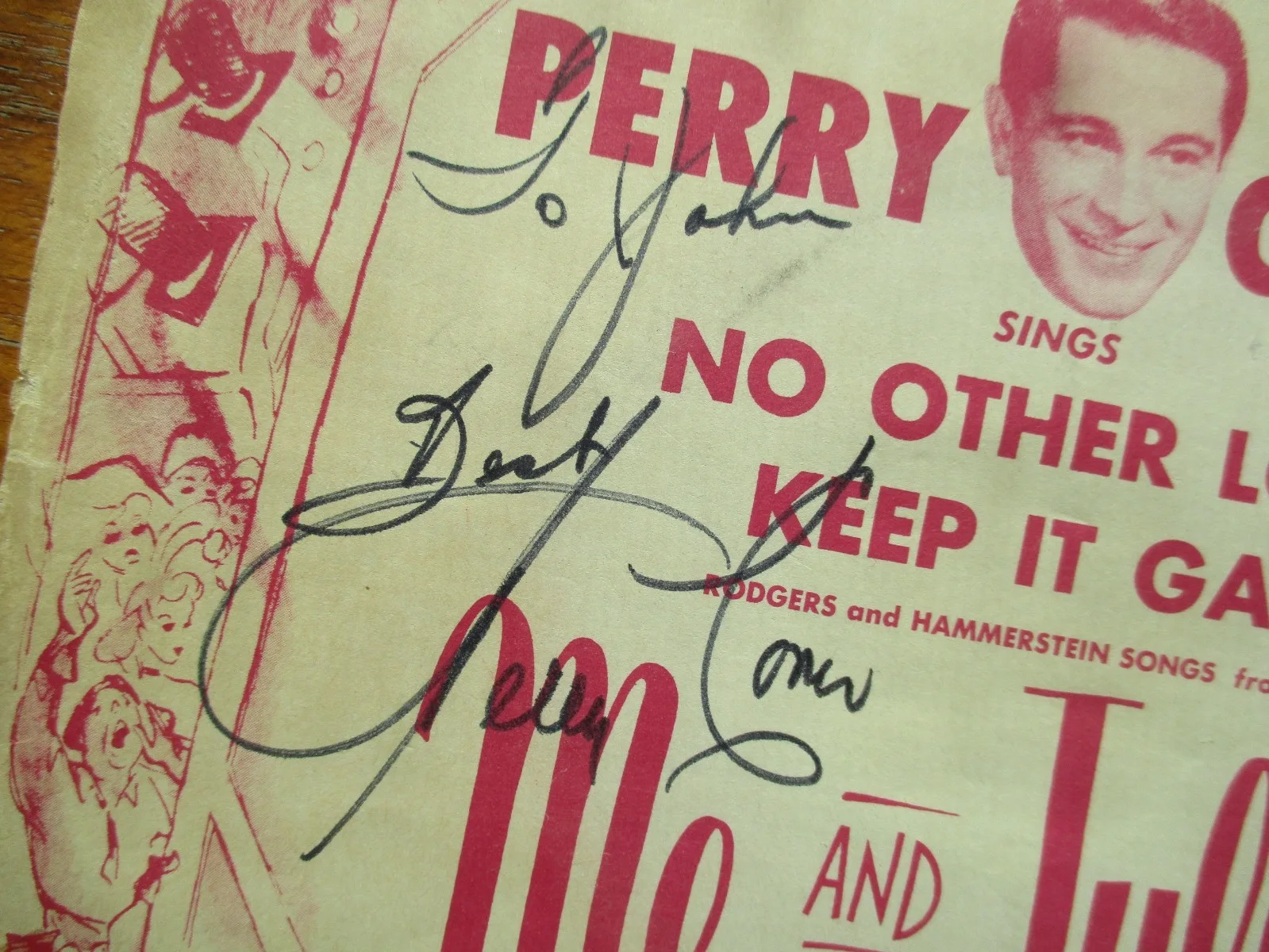 Signed/Inscribed Sleeve 45 RPM 47-5317 Perry Como From John Gilliland Estate, изображение 3