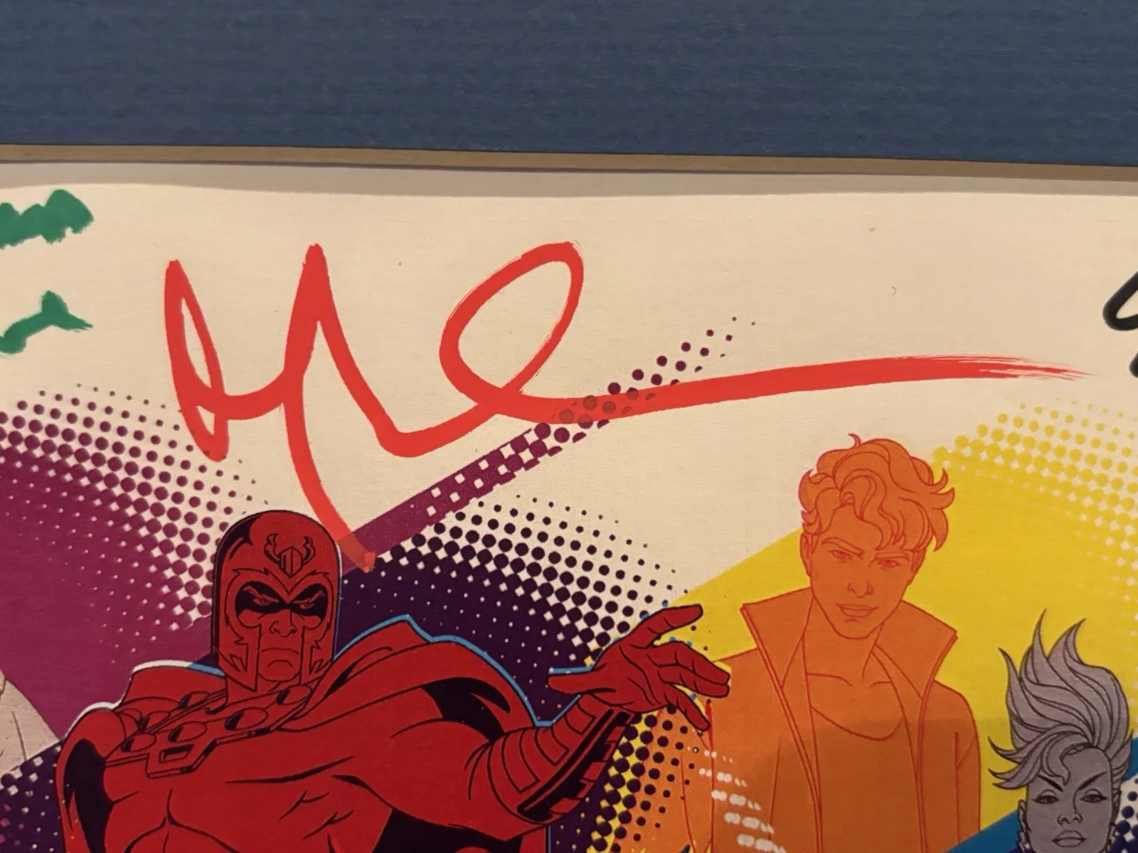 Alison Sealy-Smith, Cal Dodd, Lenore Zann, Mathew Waterson — Marvel X-Men '97 Team Auto Storm Rogue Wolverine Magneto Sunspot Art JSA COA A, изображение 3