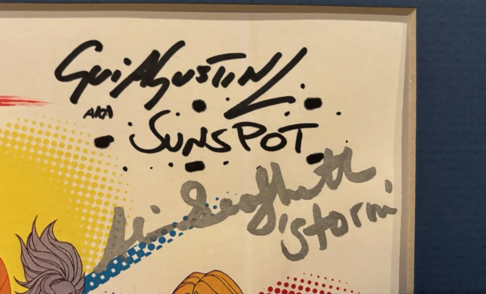 Alison Sealy-Smith, Cal Dodd, Lenore Zann, Mathew Waterson — Marvel X-Men '97 Team Auto Storm Rogue Wolverine Magneto Sunspot Art JSA COA A, изображение 4