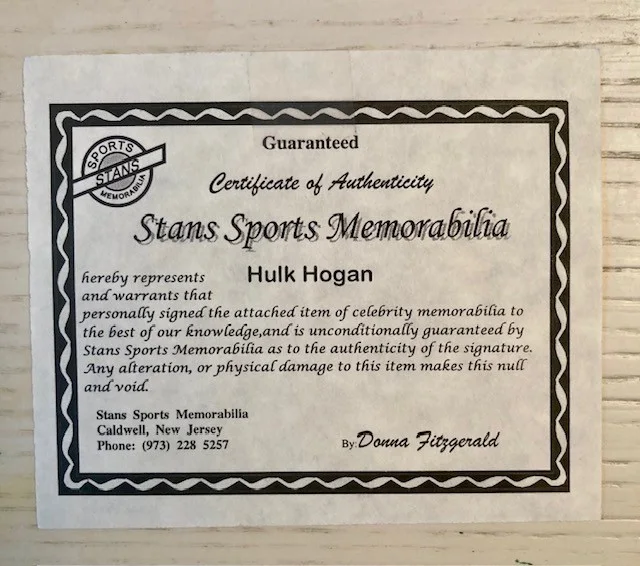 Hulk Hogan — Hulk Hogan autographed 8X10 photo w/plaque and nameplate, image 3
