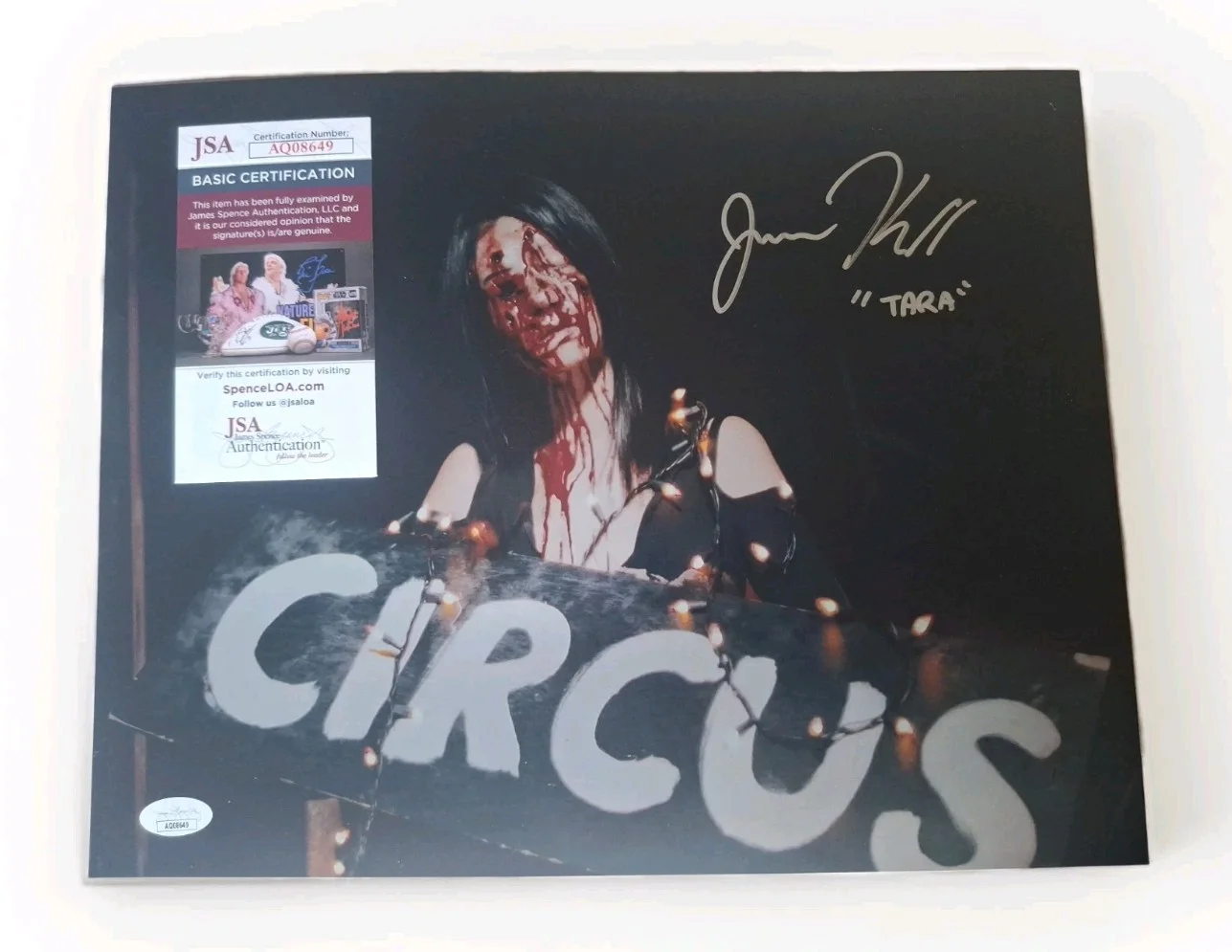 Jenna Kanell — Jenna Kanell Signed TERRIFER 11x14 Photo JSA COA Tara. Top Load case Included.