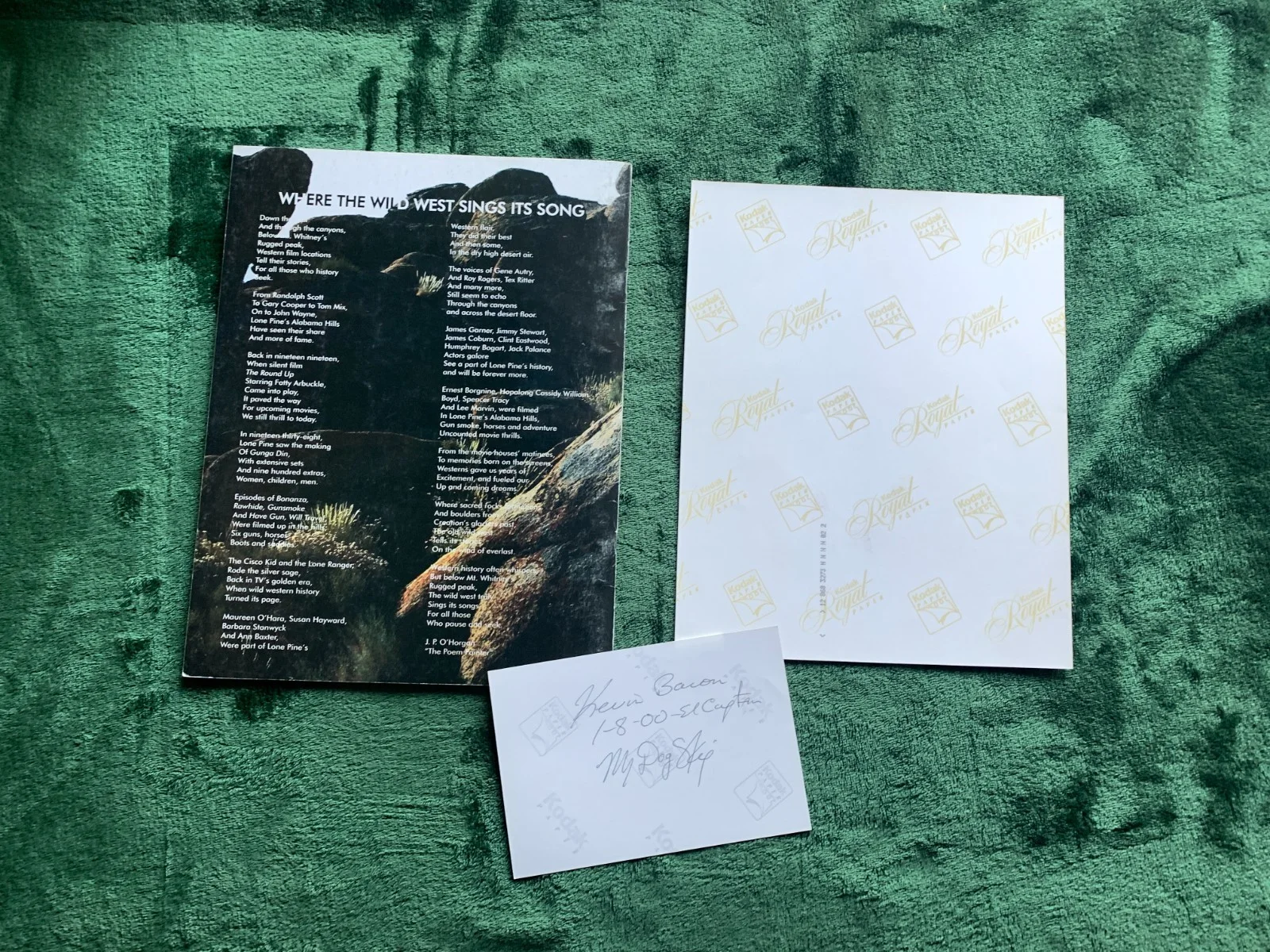 Kevin Bacon — 2008 Vintage Lone Pine film festival program + Kevin Bacon signed photo Tremors, изображение 3