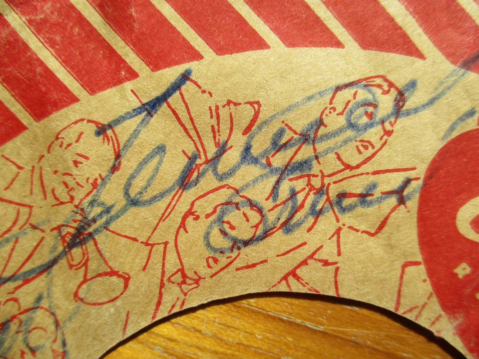 Signed Merle Travis & Tennessee Ernie Ford Sixteen Tons 45 Sleeve John Gilliland, изображение 5
