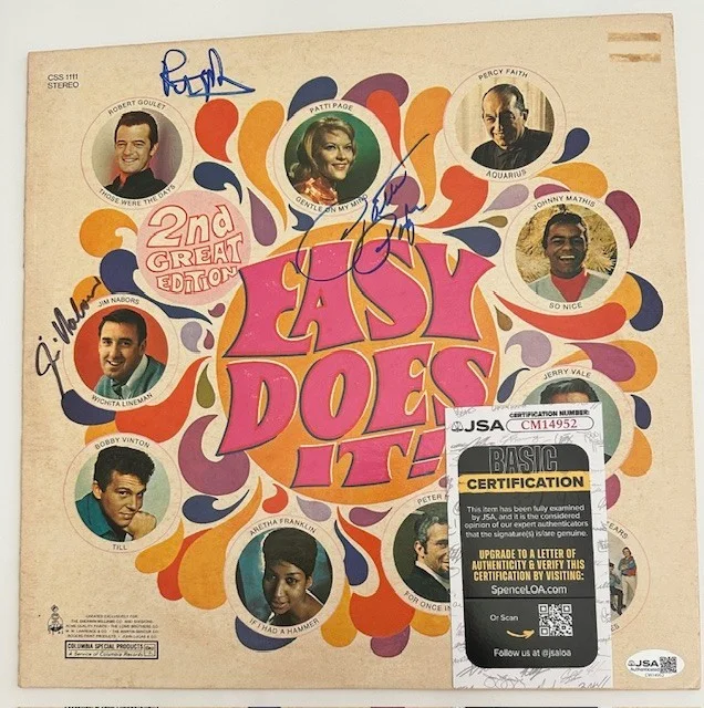 Patti Page Jim Nabors Robert Goulet Autographed Album (JSA), изображение 5