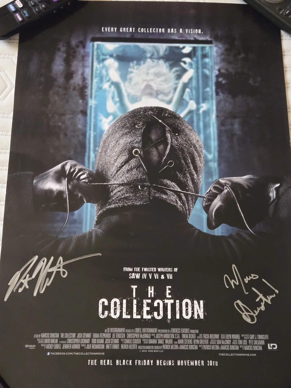 THE COLLECTOR POSTER (SIGNED By MARCUS DUNSTAN + PATRICK MELTON) Horror, image 2