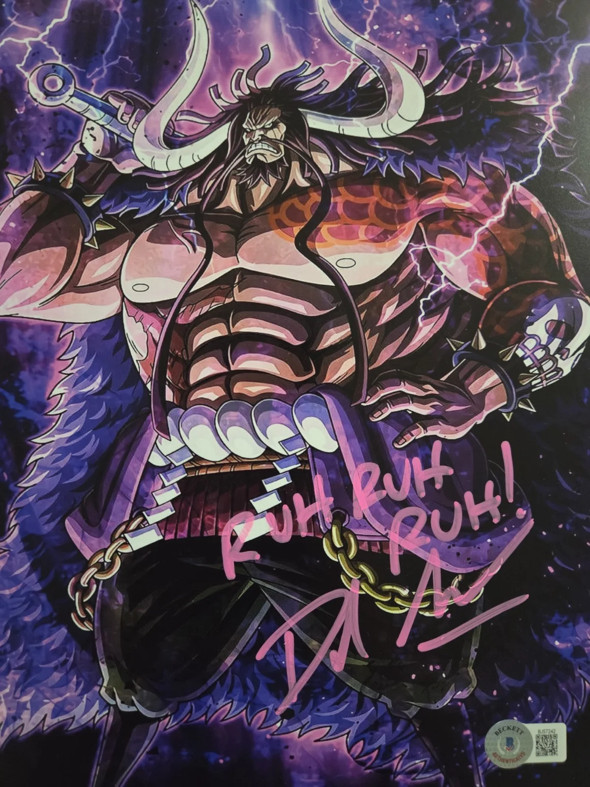 david sobolov — David Sobolov Signed KAIDO 8x10 Photo One Piece Beckett Authenticated COA
