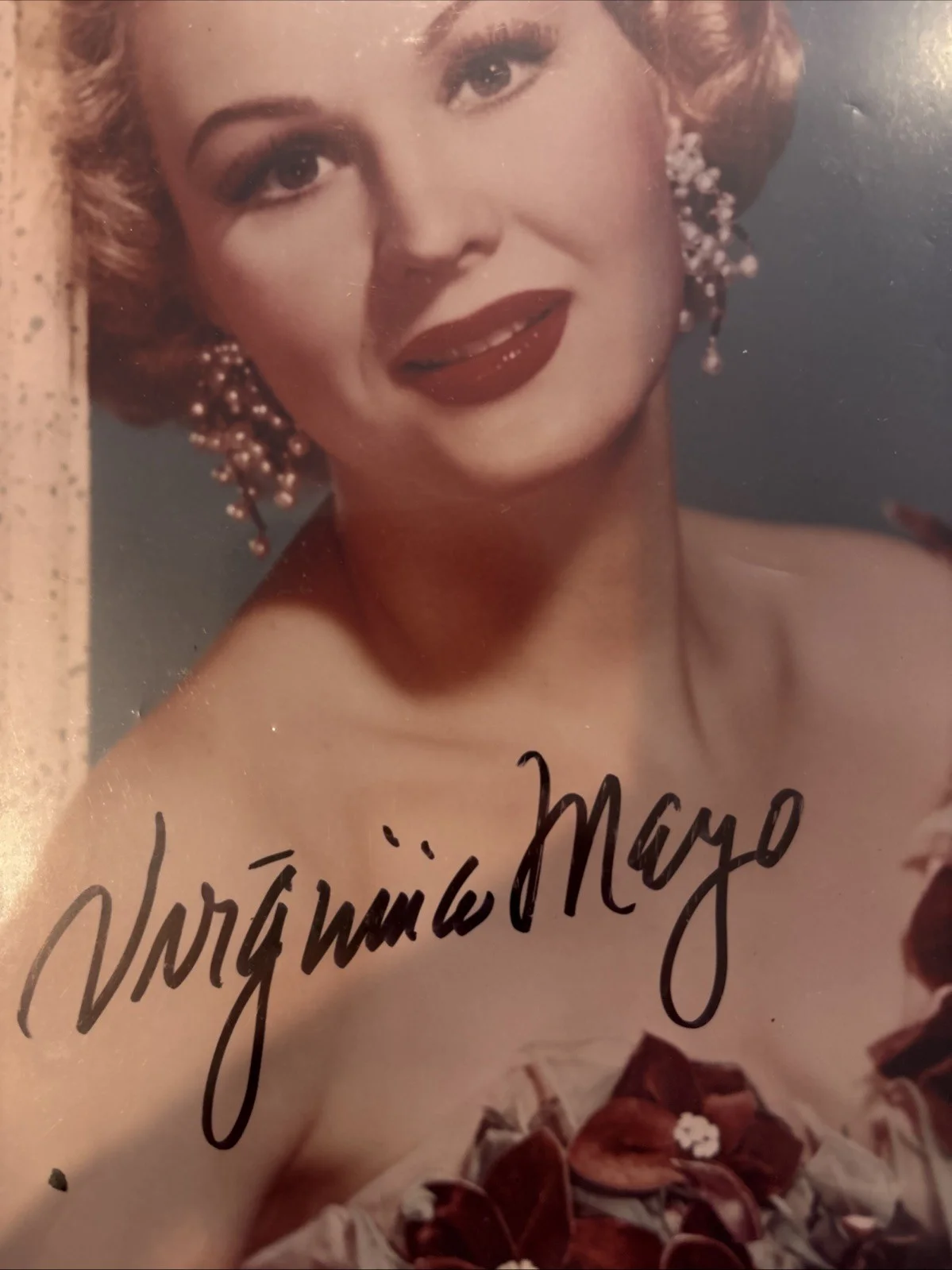 Virginia Mayo Vintage SIGNED Hal McAlpin PHOTO COA PSA Original Autograph 8x10, изображение 2