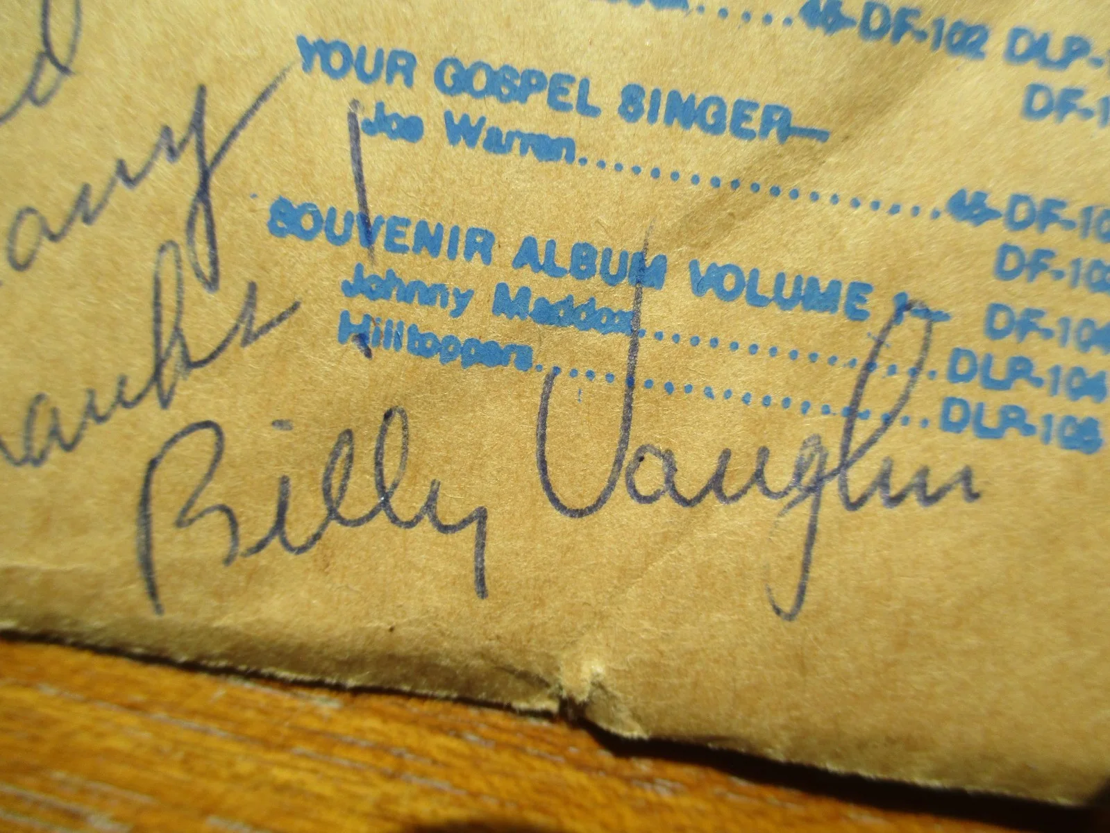Billy Vaughn 45 RPM Inscribed/Signed On Sleeve From John Gilliland Estate, image 3