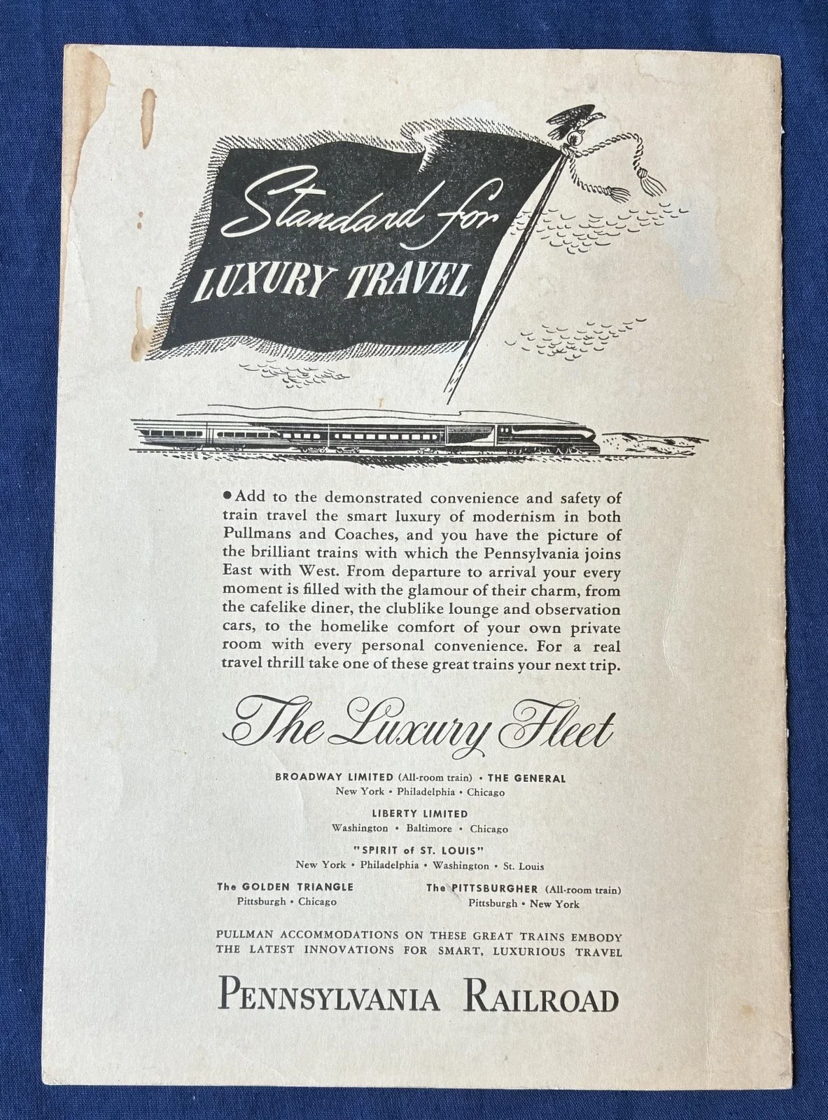 Ronald Colman Robert Taylor — 1940 PRR Menu Signed Robert Taylor Ronald Colman Pennsylvania Railroad, image 5