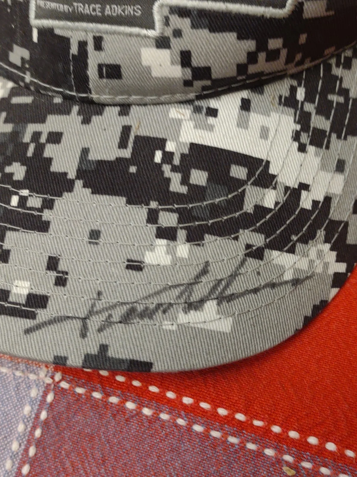 Trace Adkins Signed Autographed Kioti Power Through Hat Block Camo W/COA, image 3