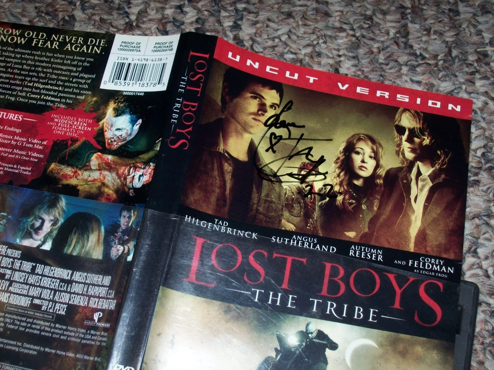 Corey Feldman Hand Signed Autographed Lost Boys The Tribe DVD Movie, image 2