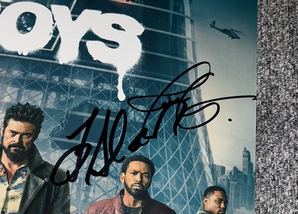 The Boys Signed Cast 12x18 Photo x4 Jessie T Usher, Laz Alonso, Daveed Diggs +1, изображение 2