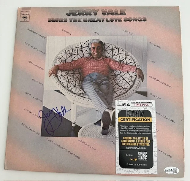 Jerry Vale Autographed Album (JSA), image 3