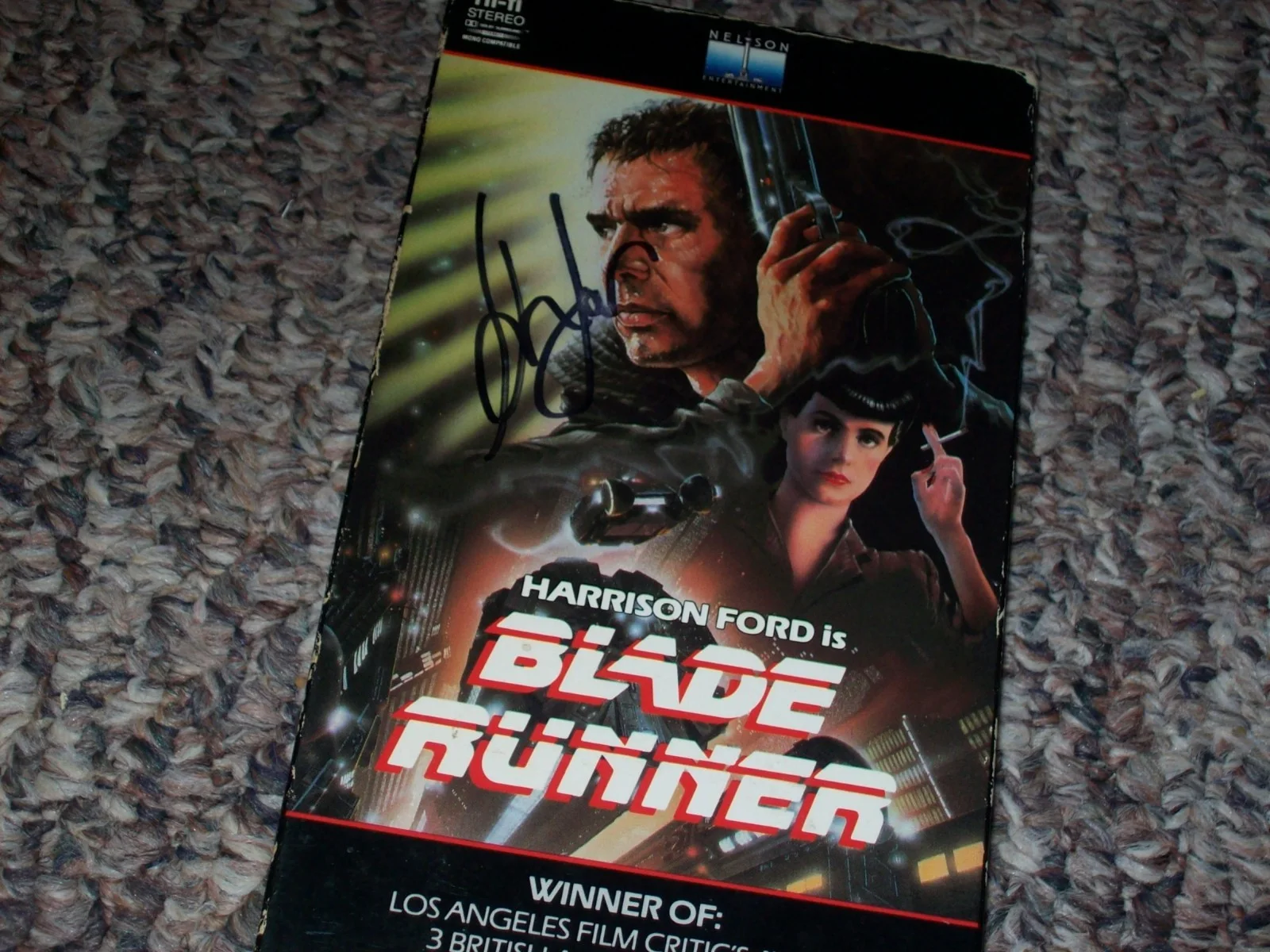 Harrison Ford Hand Signed Autographed Blade Runner VHS Movie, image 2