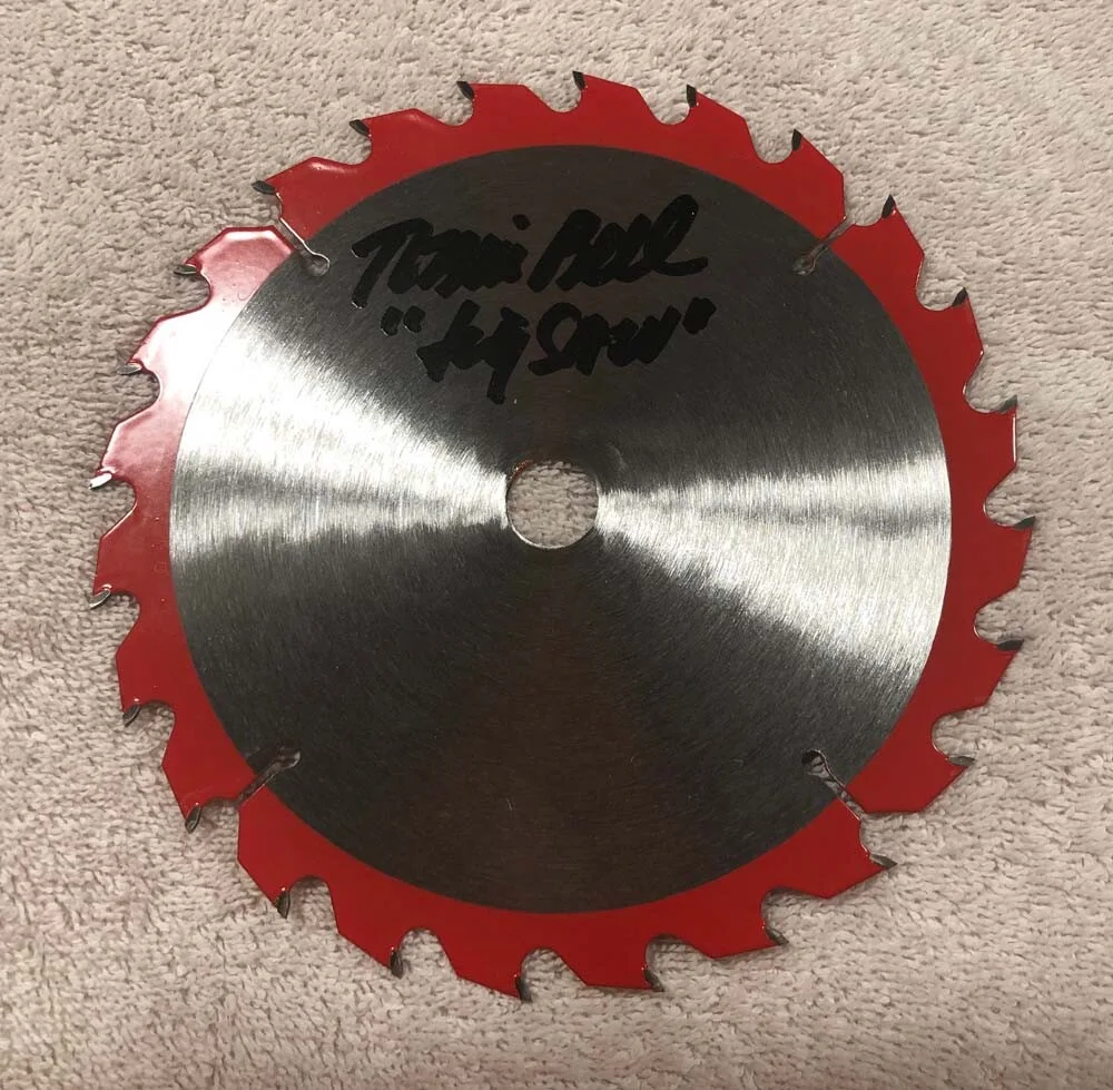 Tobin Bell — TOBIN BELL SIGNED AUTOGRAPHED 6.5" AUTHENTIC STEEL SAW BLADE +JIGSAW BECKETT BAS
