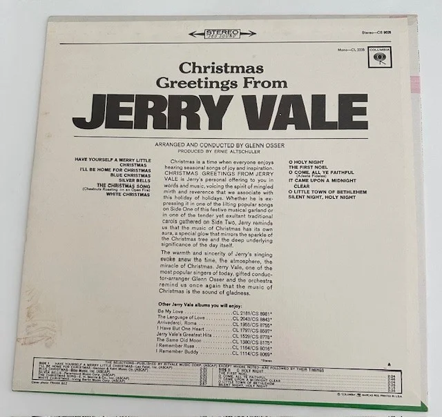 Jerry Vale Autographed Album (JSA), image 4