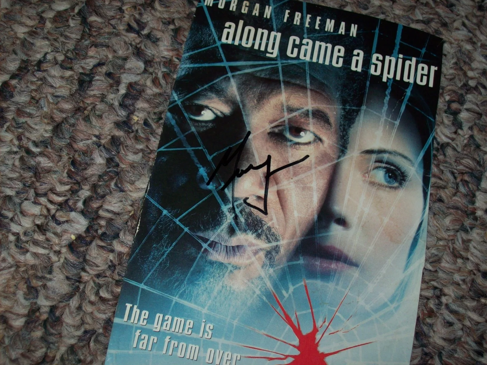 Morgan Freeman Hand Signed Autographed Along Came A Spider Movie Photo Card, image 2