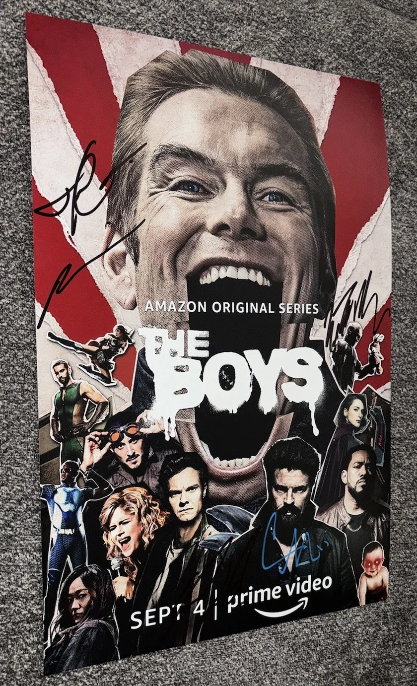 The Boys Signed Cast 12x18 Photo Jessie T Usher, Nathan Mitchell, Daveed Diggs, изображение 2