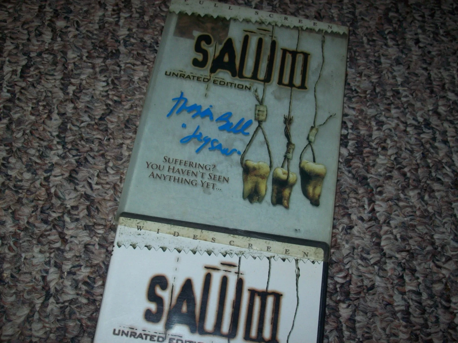Tobin Bell Hand Signed Autographed SAW 3 DVD Movie, image 2