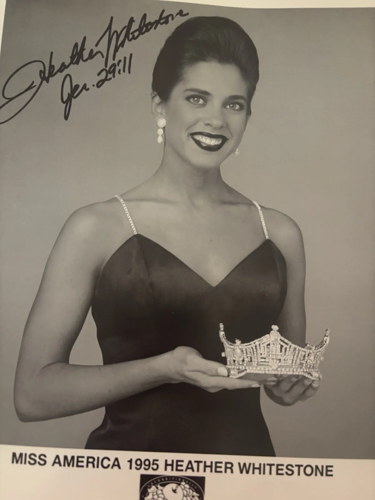 Autographed 1995 Heather Whitestone Miss America, image 2