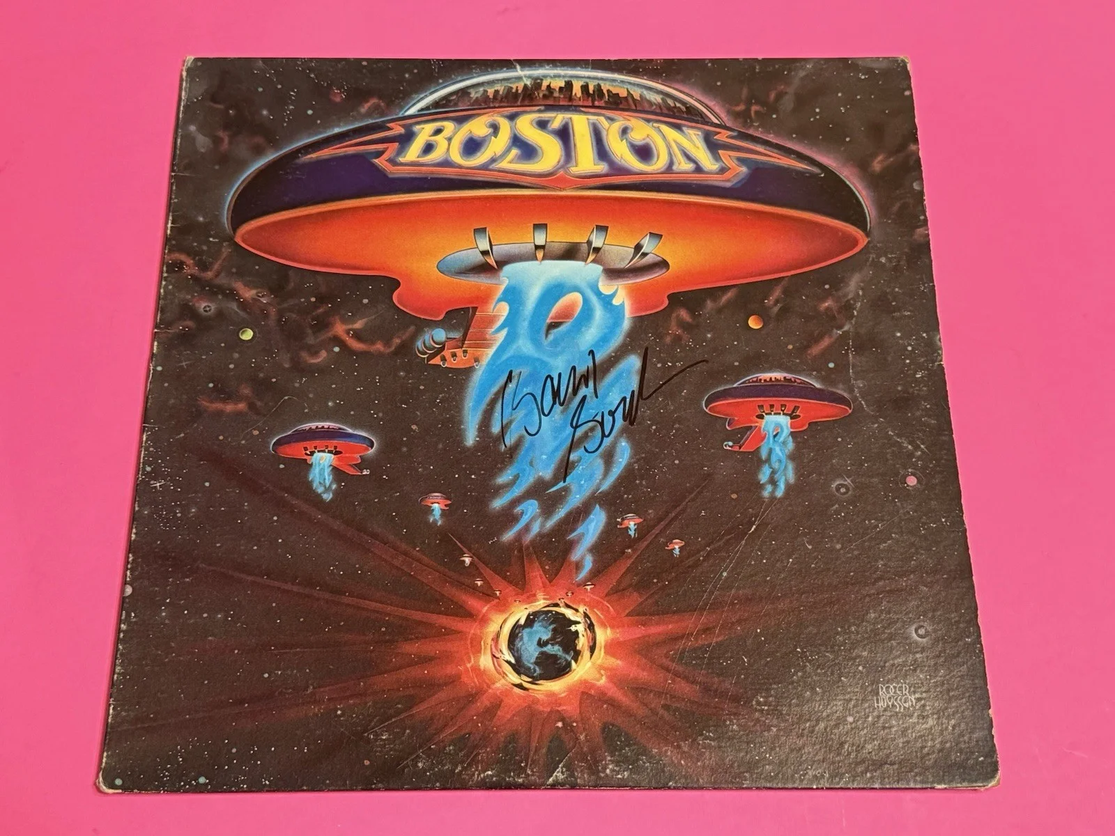 BARRY GOUDREAU SIGNED BOSTON 1976 DEBUT ALBUM VINYL LP *EXACT PROOF*, изображение 2