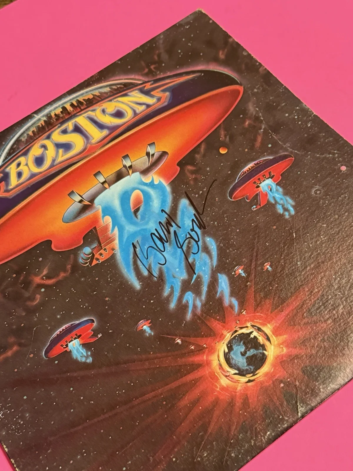 BARRY GOUDREAU SIGNED BOSTON 1976 DEBUT ALBUM VINYL LP *EXACT PROOF*, изображение 5