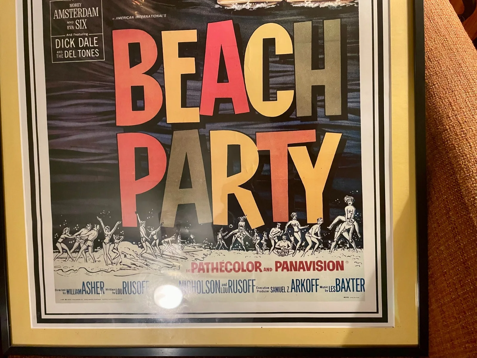 Annette Funicello, Frankie Avalon — Matted/Framed "Beach Party" poster signed by Annette Funicello & Frankie Avalon, image 3