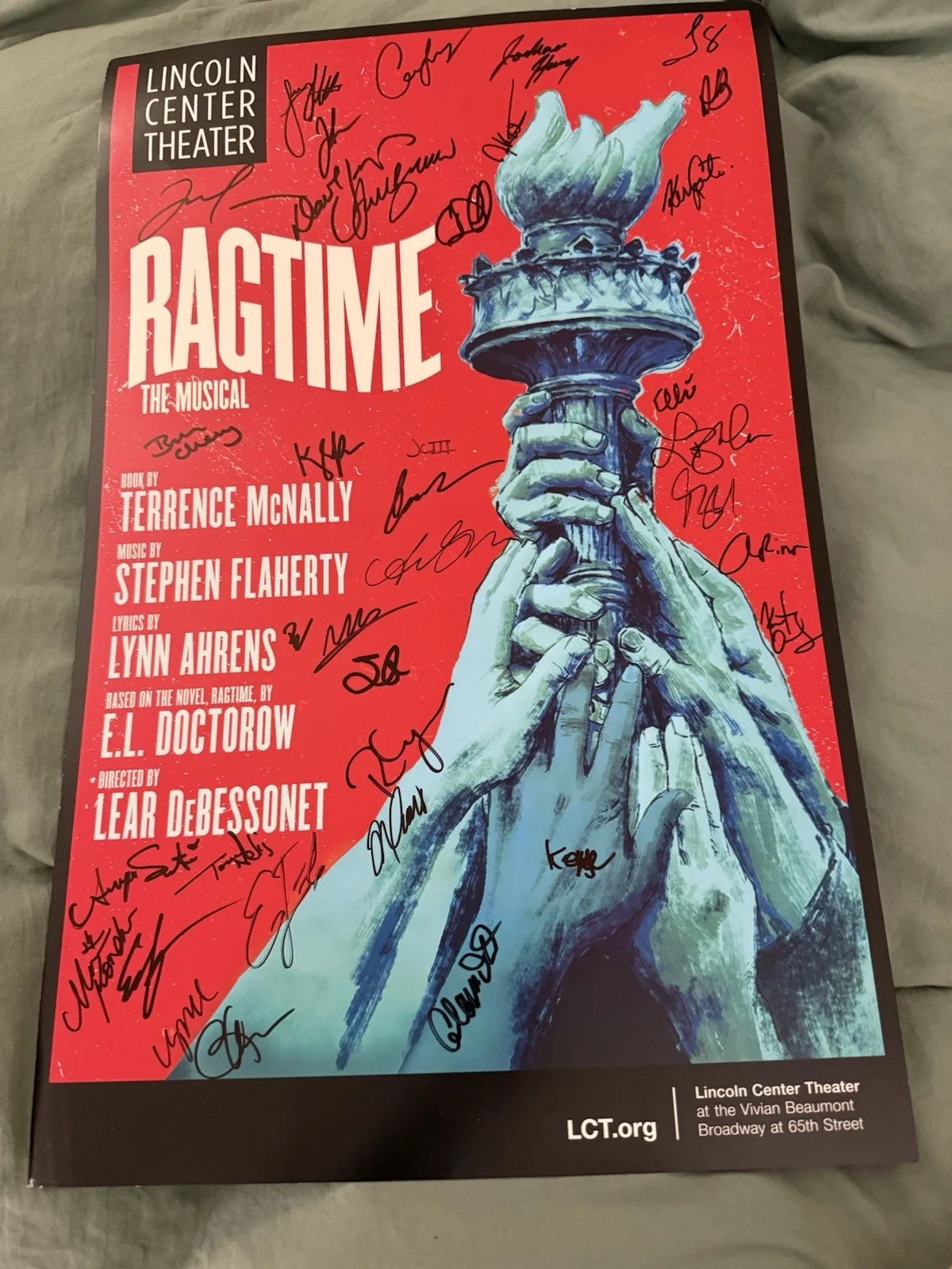 Ragtime Full Cast Signed Broadway Musical Poster 2026 Levy Henry Uranowitz, image 2