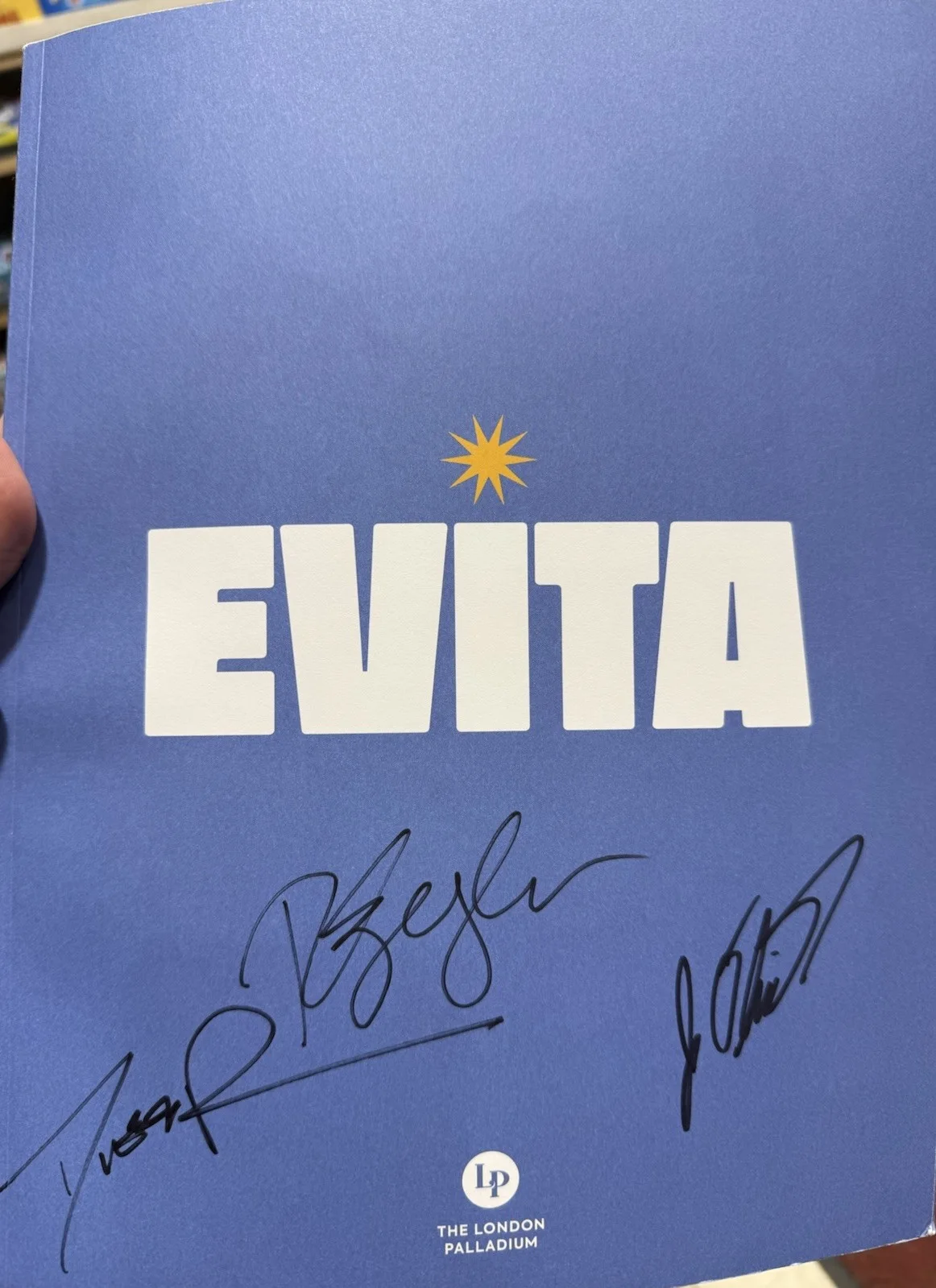 Rachel Zegler Diego James Olivas Evita Signed West End Program Broadway Olivers, изображение 2
