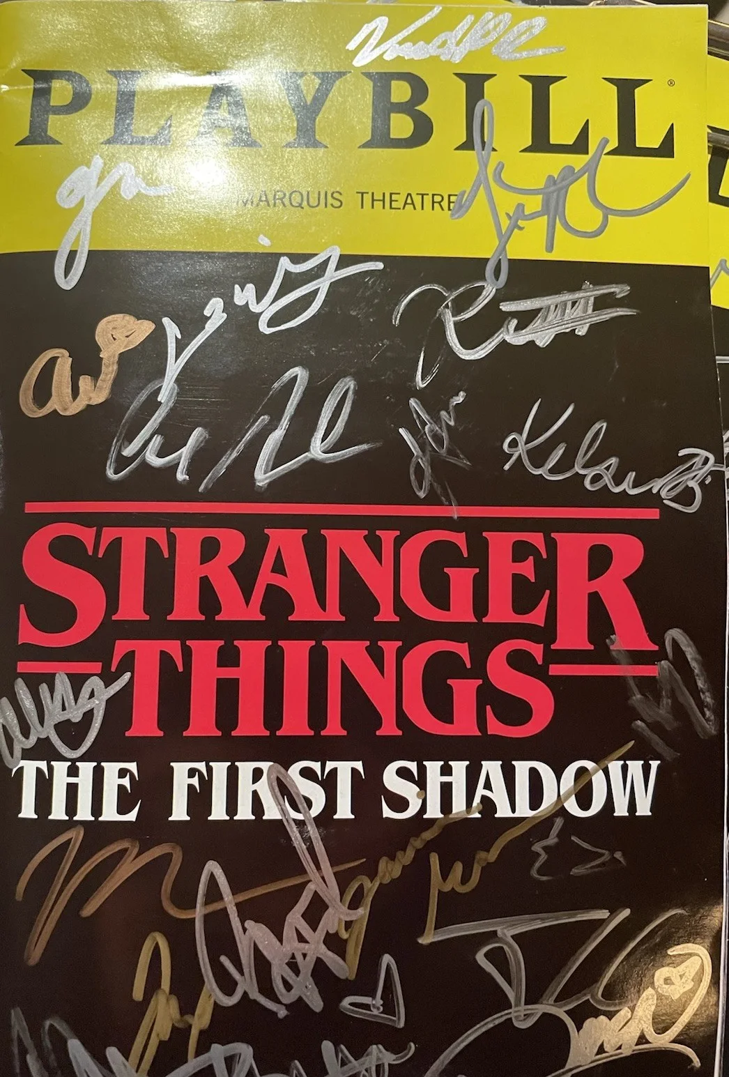 Stranger Things The First Shadow Cast Signed Broadway Playbill Netflix Play, image 2