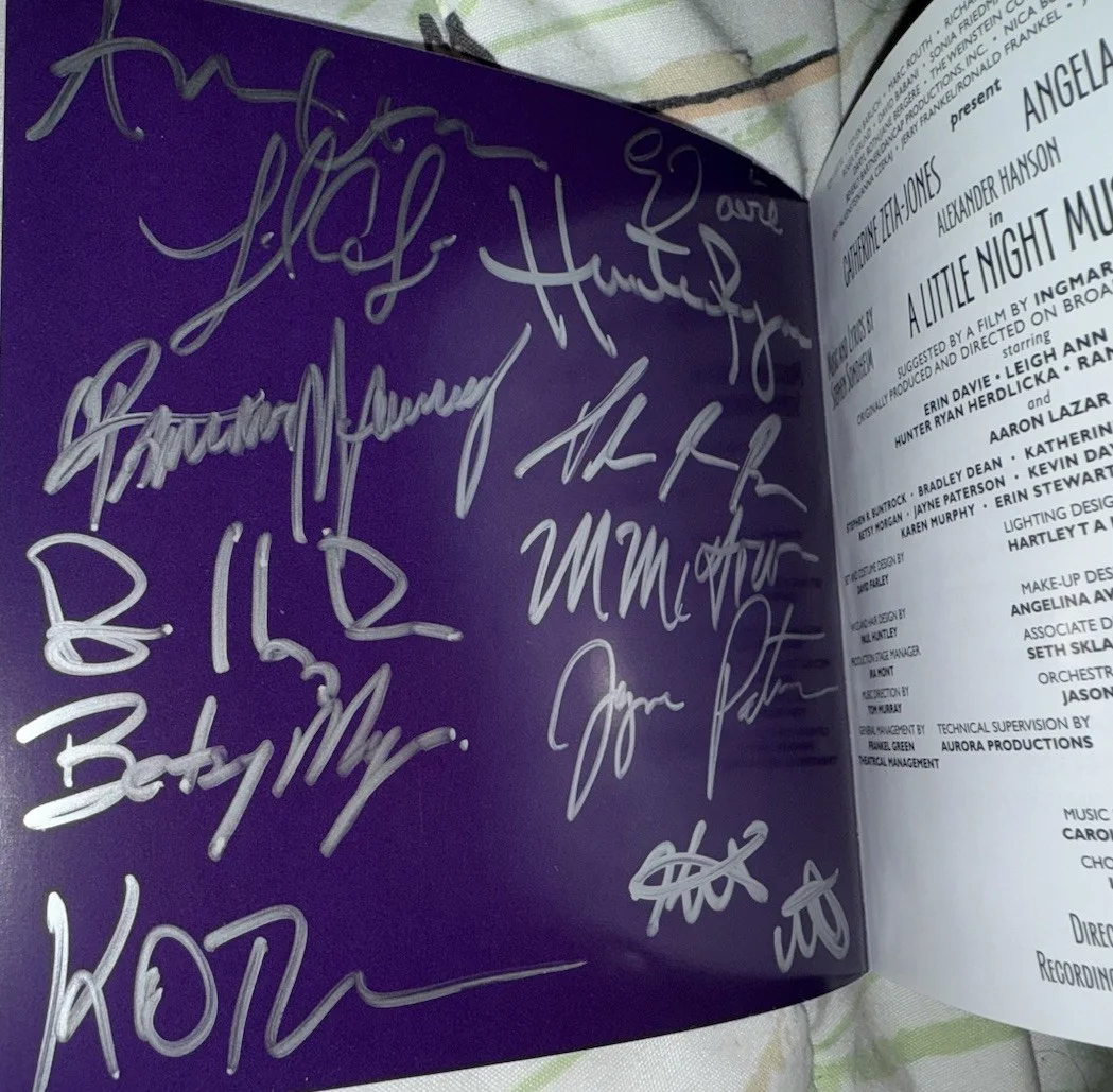 Stephen Sondheim — Stephen Sondheim Signed +cast A Little Night Music Cd Cast Recording Broadway, image 2