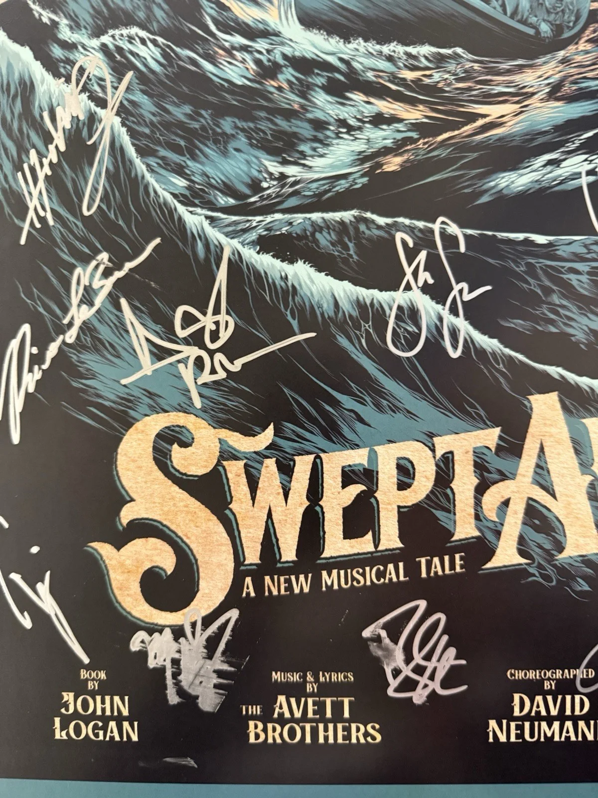 Swept Away Full Cast Signed Broadway Musical Poster Avett Brothers B, image 2