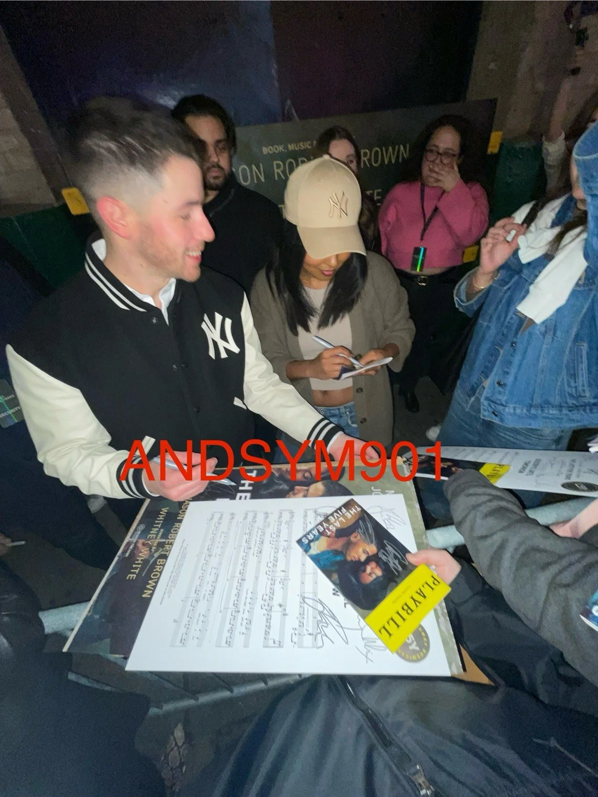 PROOF Nick Jonas Brothers Warren Last Five Years Signed Broadway Musical Music, изображение 3