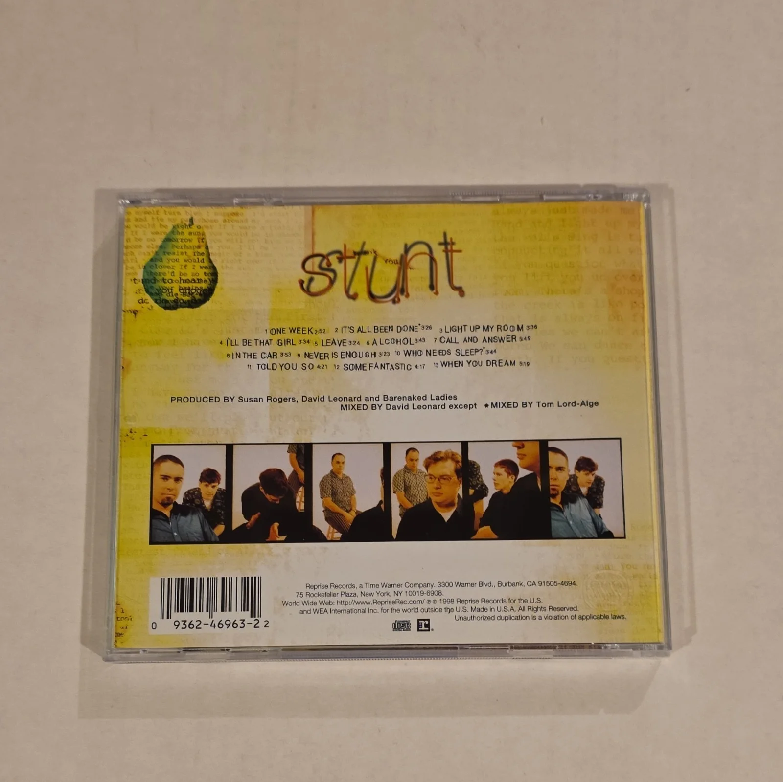 Barenaked Ladies Stunt Original Signed Music CD Album & Booklet - Steven Page, изображение 5