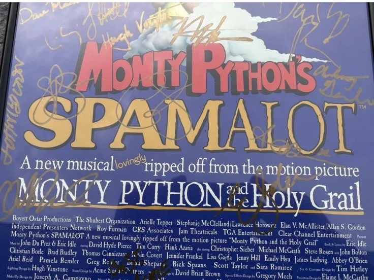 Spamalot TIM CURRY full Original Cast Signed Broadway Poster Musical Rocky Horro, изображение 2
