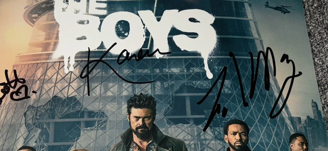 The Boys Signed Cast 12x18 Photo x7 Erin Moriarty, Tomer Capone, Laz Alonso +4, изображение 2