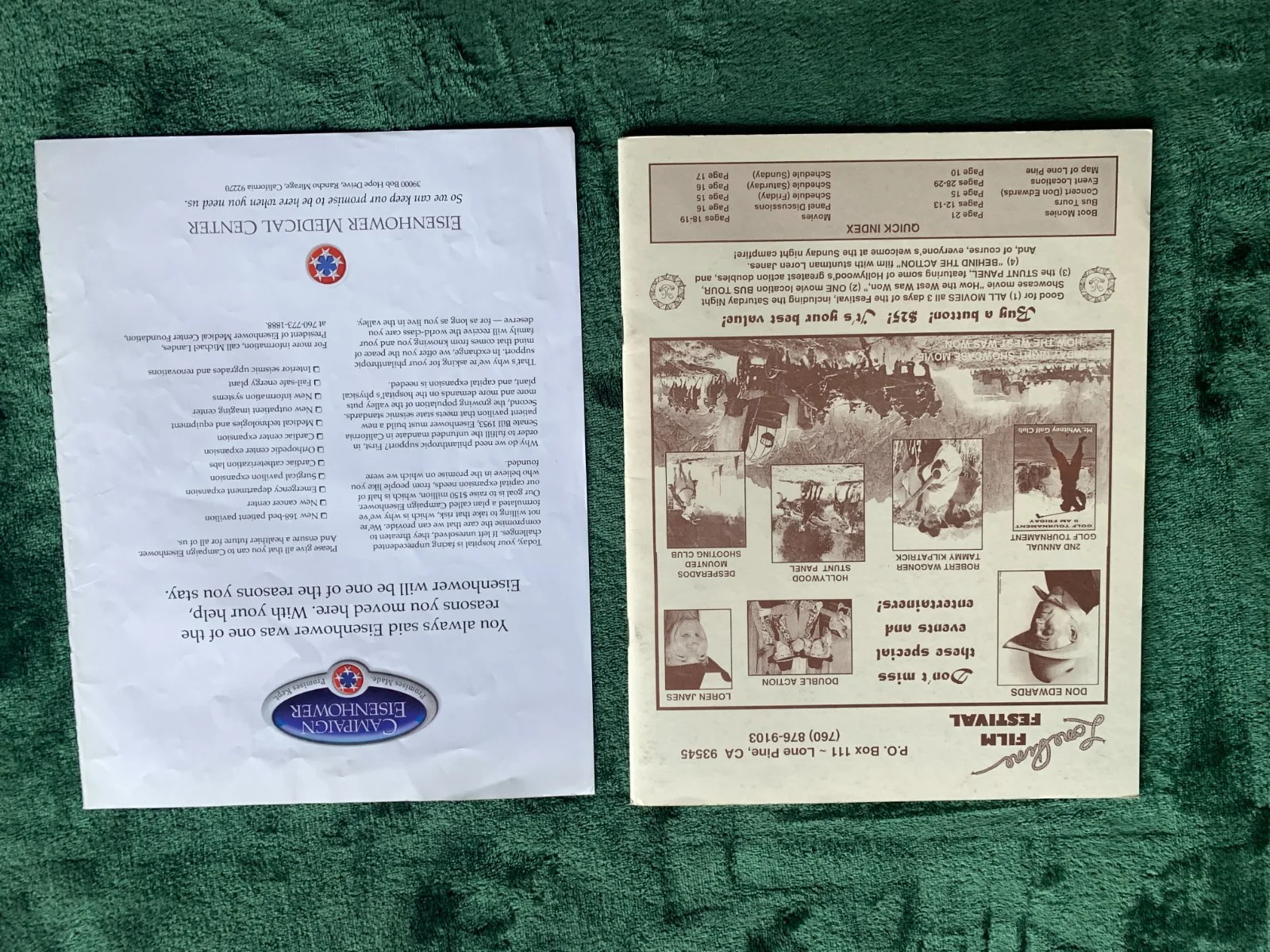 Bruce McGill — 2001 Vintage Lone Pine film festival program + Bruce McGill signed golf program, image 2