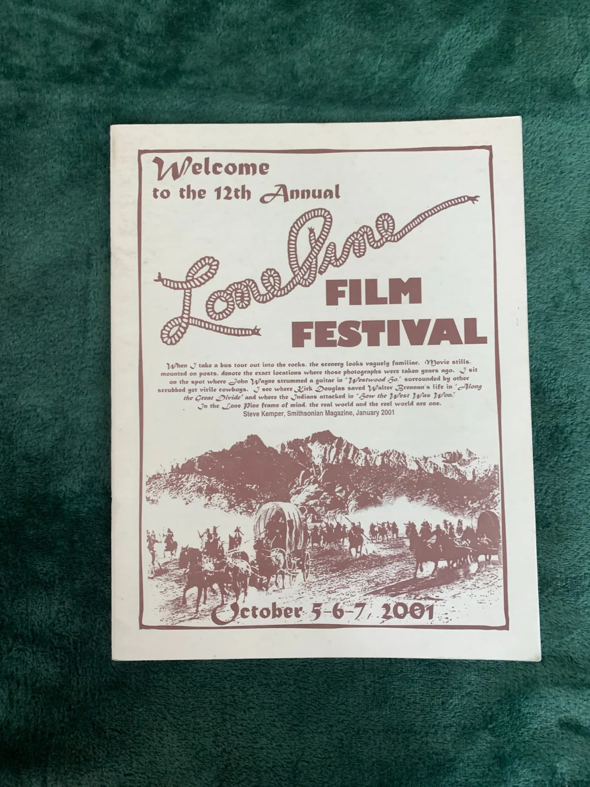 Bruce McGill — 2001 Vintage Lone Pine film festival program + Bruce McGill signed golf program, image 3