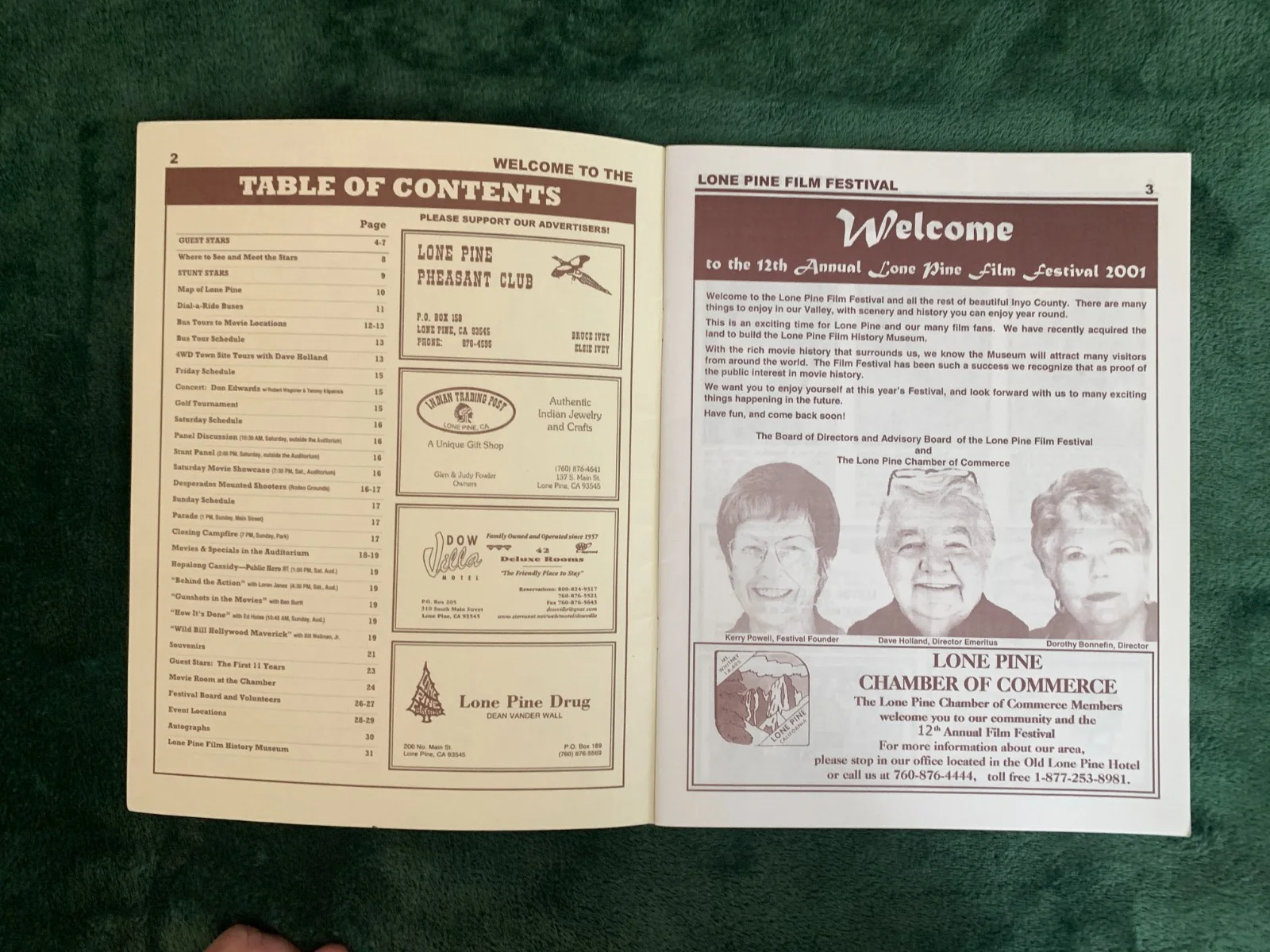 Bruce McGill — 2001 Vintage Lone Pine film festival program + Bruce McGill signed golf program, image 4